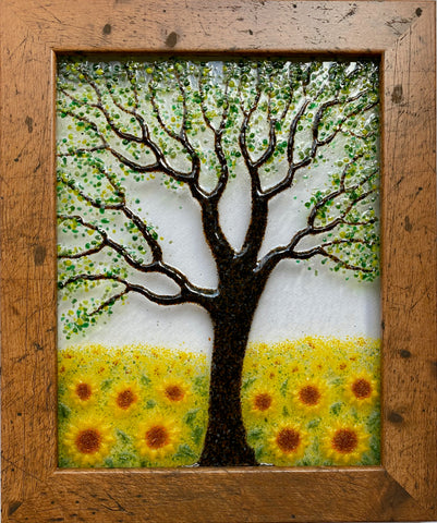 Framed Summer with Sunflowers