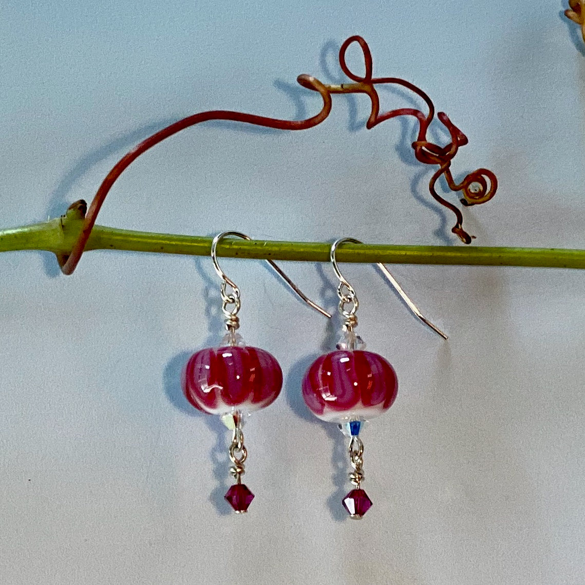 cranberry neo melon, bead over crystal style