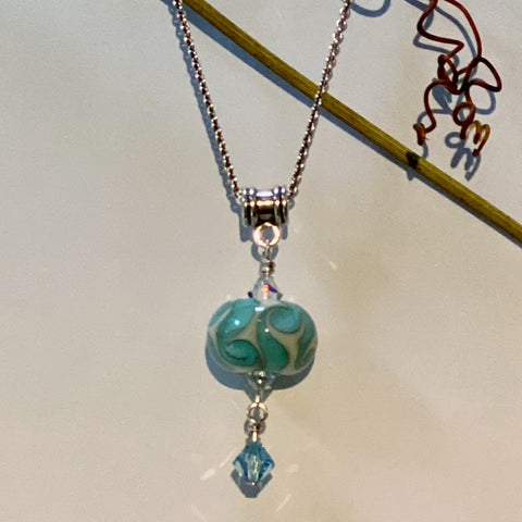 aqua fv chalice, bead over crystal style
