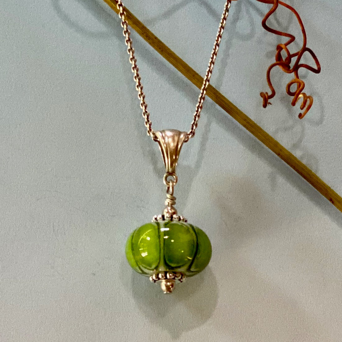 light aventurine spring green melon, spacer and ball style